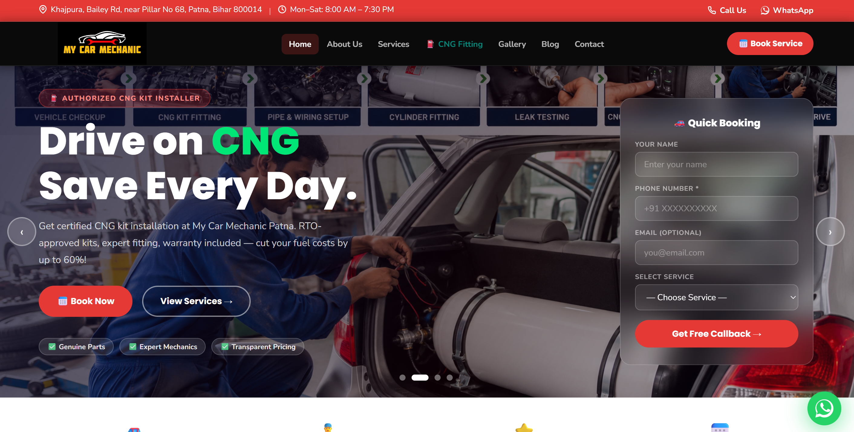 My Car Mechanic Website Architecture Screenshot