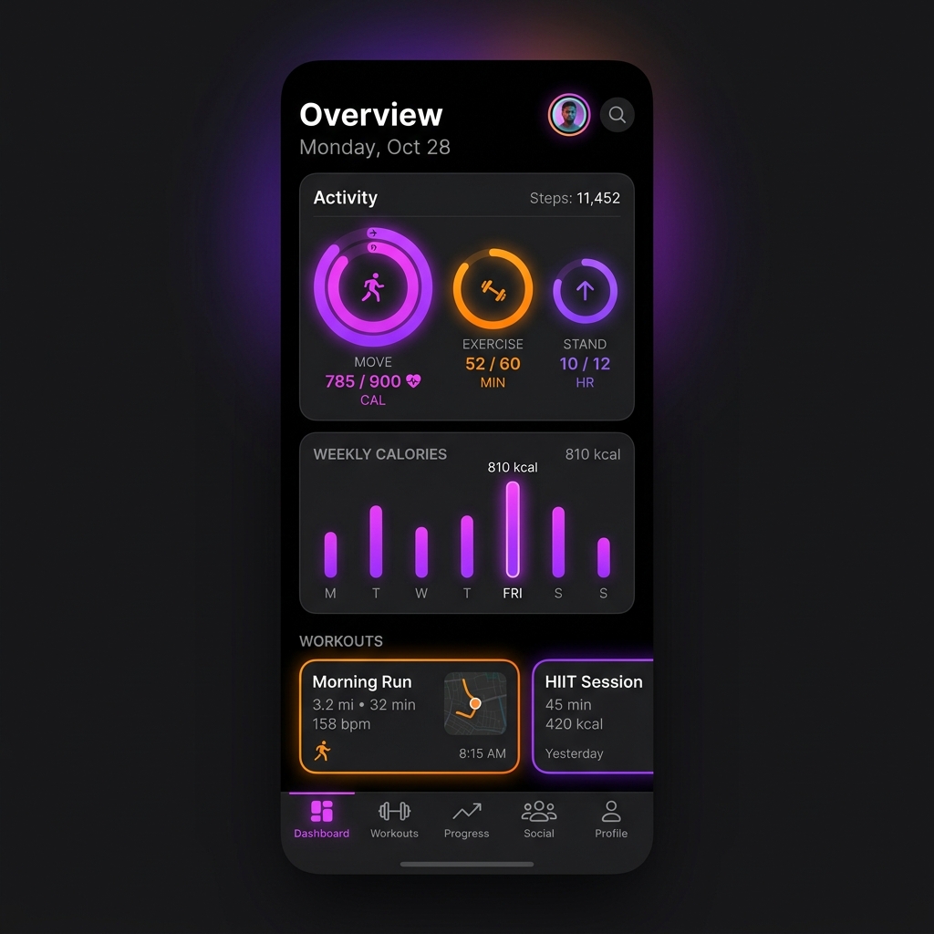 Fitness Tracking App UI